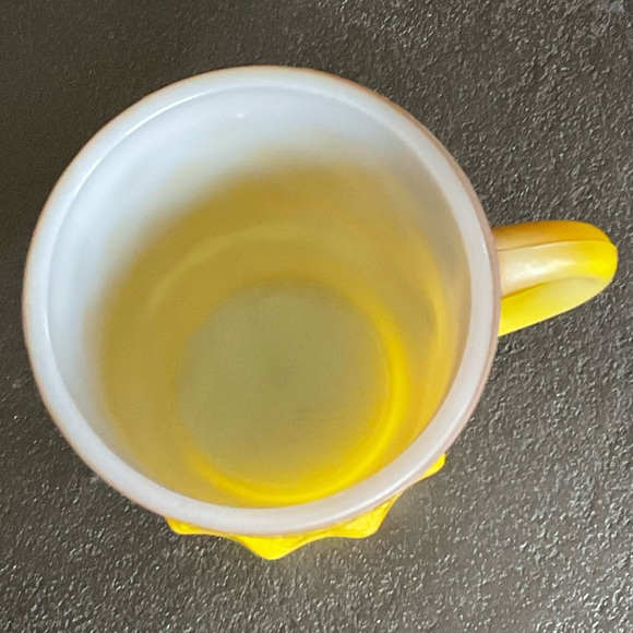 Vintage Fire King Anchor Hocking Kimberly Diamond Yellow Brown Ombré Coffee Mug - Picture 3 of 4